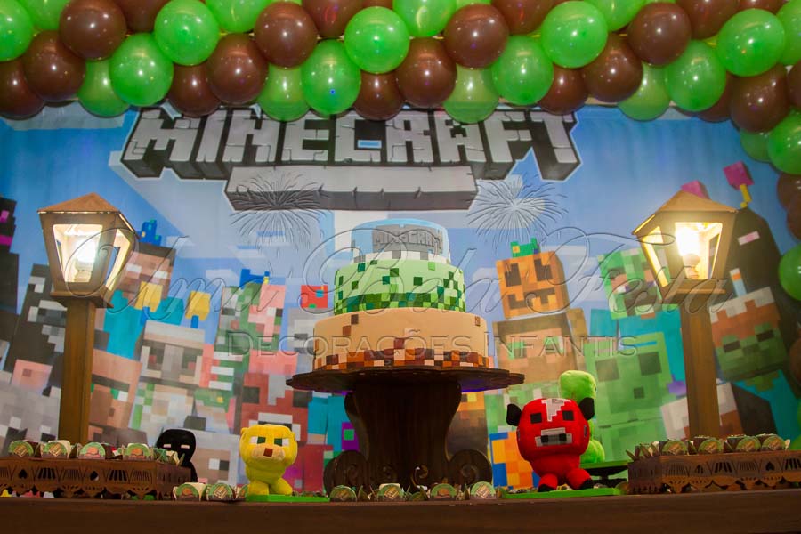 Festa do Minecraft: Decoração de Aniversário