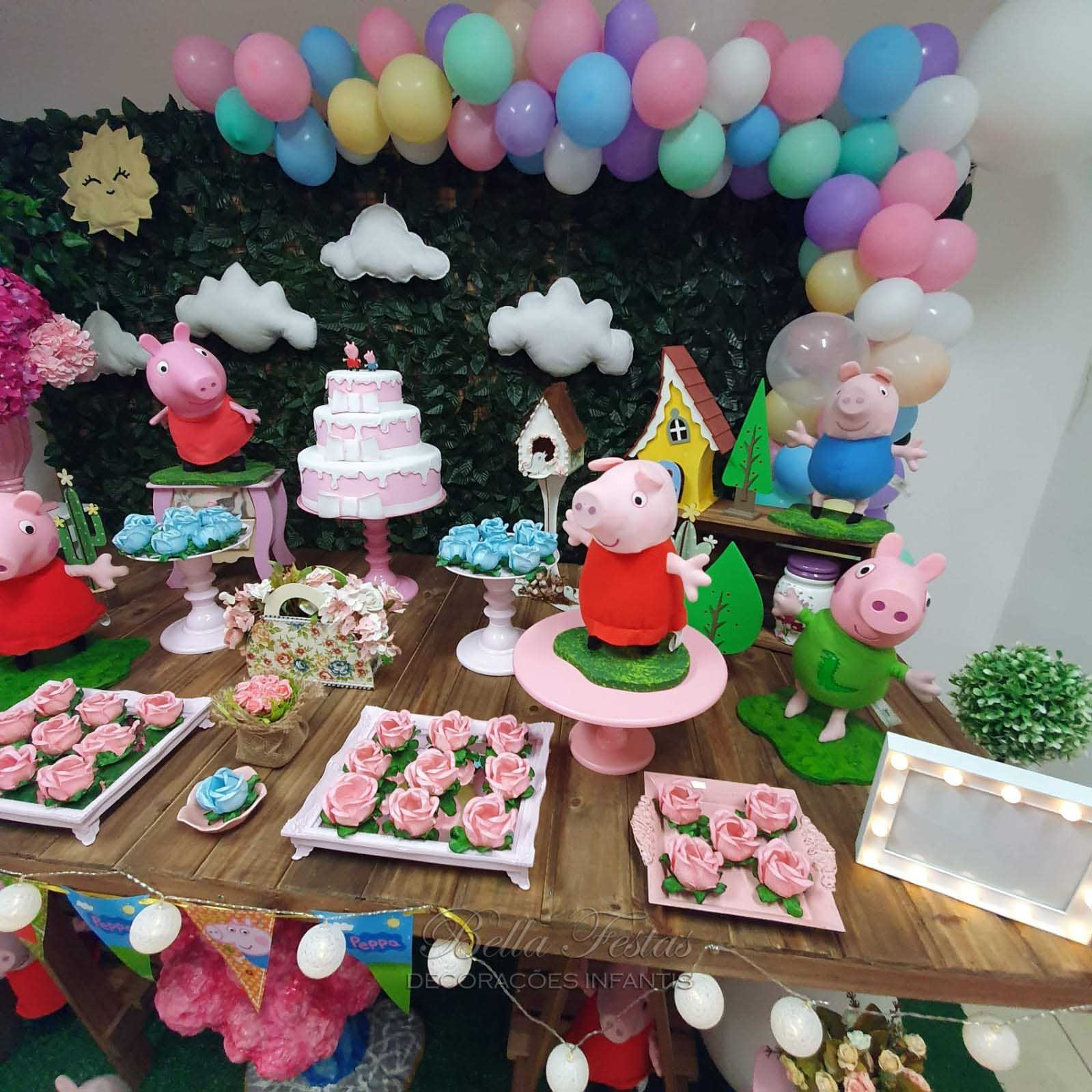 Peppa - casinha cores fortes - festa decoração em Promoção na Americanas