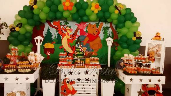 Decoração Festa Infantil Provençal Ursinho Pooh