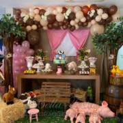 Decoração Infantil Fazendinha Rosa